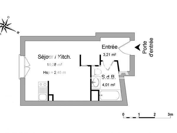 Location Studio 23.5 m² - 20/22 RUE MAGENTA Poitiers 86000