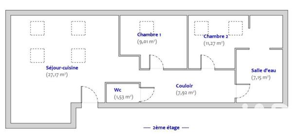 Appartement à vendre 3 pièces 64 m² Saint-Marcellin