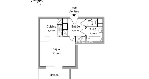 Location Studio 30.95 m² - Orléans 45000