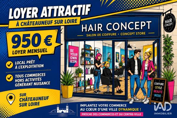 Boutique/Local commercial à vendre 148 m² Châteauneuf-sur-Loire