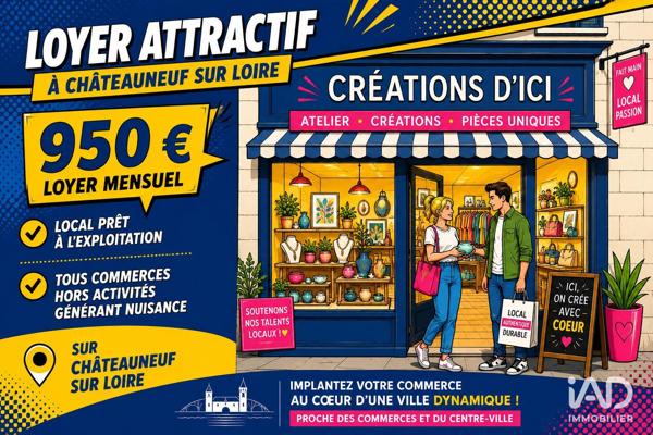 Boutique/Local commercial à vendre 148 m² Châteauneuf-sur-Loire