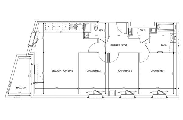 Appartement à vendre 4 pièces 73 m² Vichy