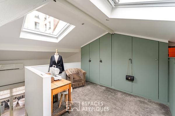 Ancien atelier de mécanique transformé en loft à usage mixte, quartier Gambetta.