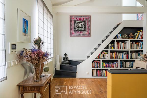 Ancien atelier de mécanique transformé en loft à usage mixte, quartier Gambetta.