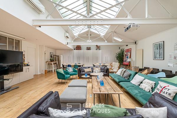 Ancien atelier de mécanique transformé en loft à usage mixte, quartier Gambetta.