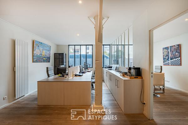 Ancien atelier de mécanique transformé en loft à usage mixte, quartier Gambetta.