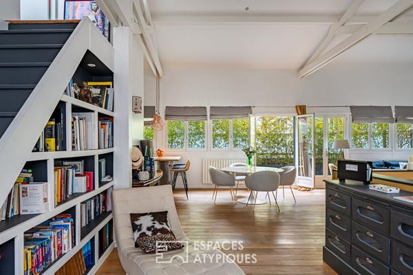 Ancien atelier de mécanique transformé en loft à usage mixte, quartier Gambetta.