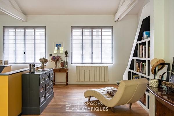 Ancien atelier de mécanique transformé en loft à usage mixte, quartier Gambetta.