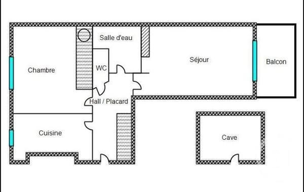 Appartement T2 à vendre  2 pièces - 49,76 m2 FREJUS - 83