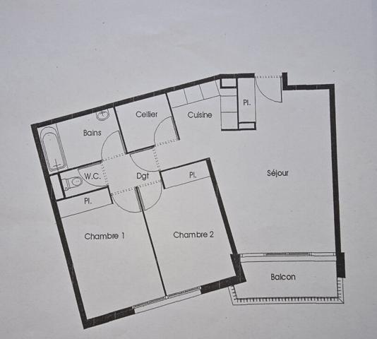 T3 avec balcon et parking couvert