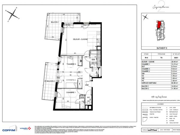Location Appartement 4 pièces 82.33 m² - Marseille 13009