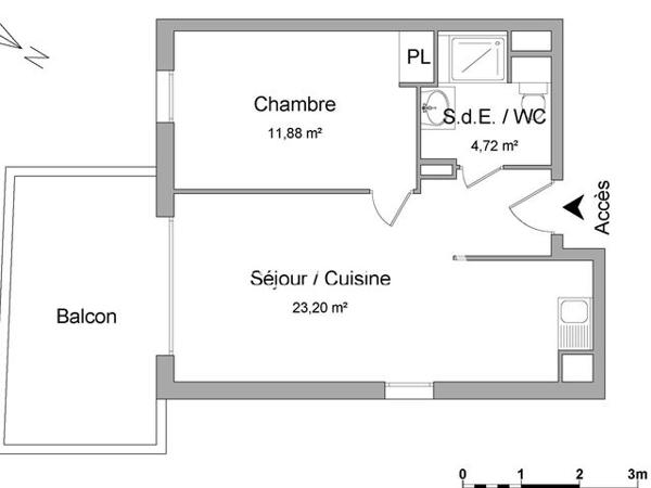 Location Appartement 2 pièces 39.8 m² - 1056 RUE DE LA CROIX VERTE Montpellier 34000