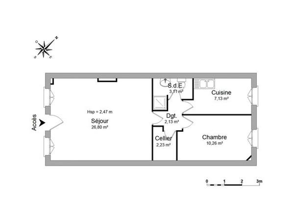 Appartement 2 pièces T2 F2 51.7 m² à Sedan 27 AVENUE MARGUERITTE 08200 à louer