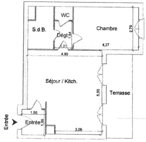 A VENDRE - Appartement 2 pièces adapté PMR à Grenoble - Calme et Lumineux