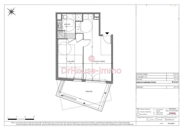 Appartement à louer 2 pièces de 41 m²
