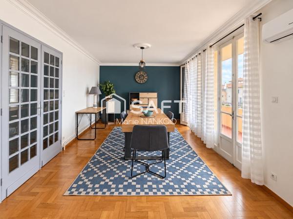 Carcassonne – appartement de 100 m² avec balcon, garage et cave – à pied du centre-ville