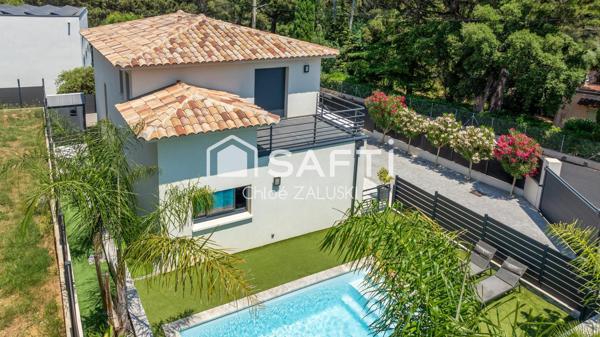 Maison contemporaine, 4 chambres, piscine, calme