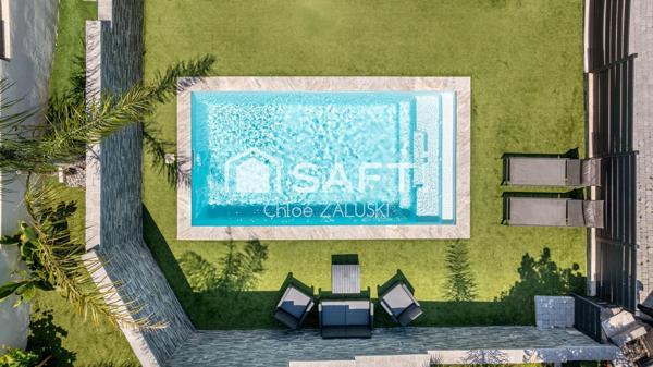 Maison contemporaine, 4 chambres, piscine, calme