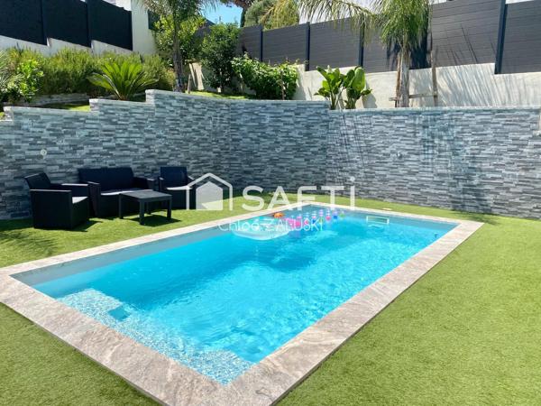 Maison contemporaine, 4 chambres, piscine, calme