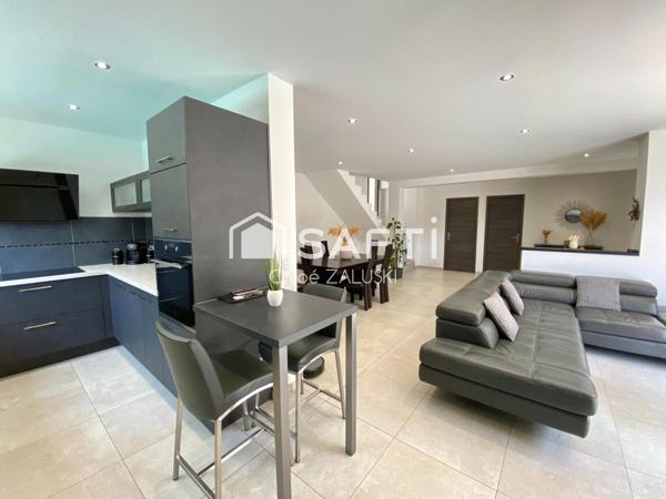 Maison contemporaine, 4 chambres, piscine, calme