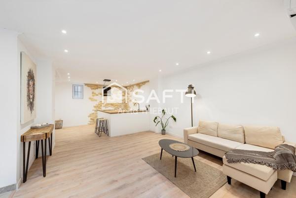 Fréjus - Au calme, appartement 80 m² rénové, traversant, cour privative