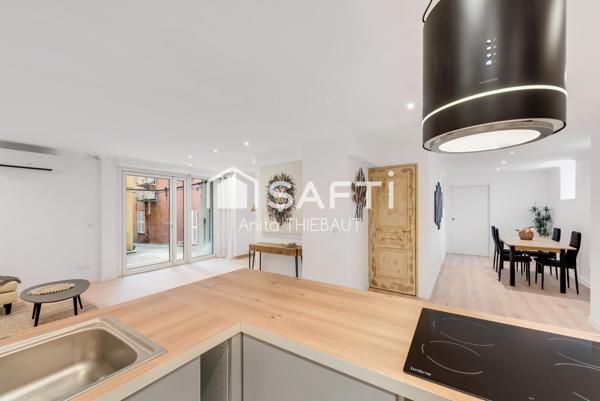 Fréjus - Au calme, appartement 80 m² rénové, traversant, cour privative