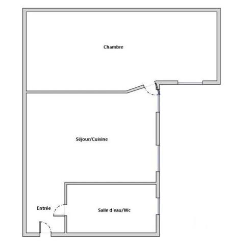 Appartement F2 à vendre  2 pièces - 24,50 m 2   PARIS  - 75018