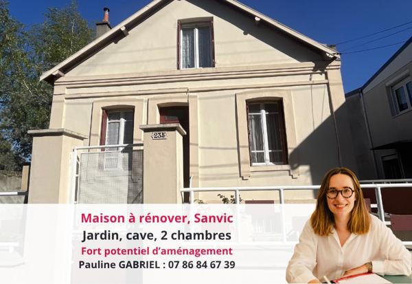 Maison à rénover, Sanvic, 77 m2, 2 chambres, jardin