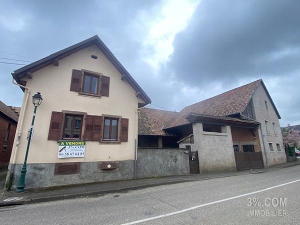 3%.COM Corps de ferme à rénover avec 300m2 de dépendance Duntzenheim (67270)