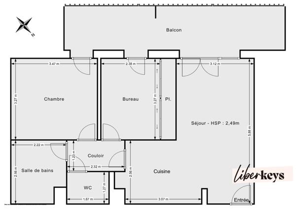 T3 récent avec terrasse traversante & parking – DPE A – Résidence sécurisée