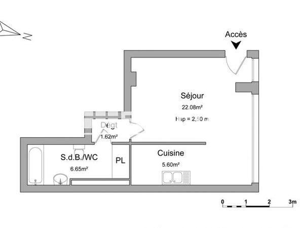 Location Studio 35.95 m² - 16 RUE DU DOCTEUR ROUX Paris 75015