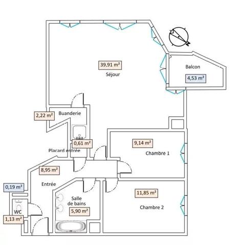 Vente Appartement 4 pièces 79 m2 à Asnières-sur-Seine