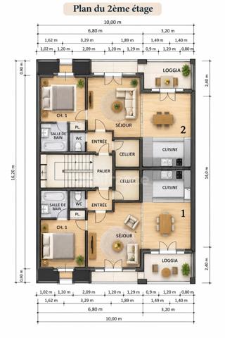 T2 - 49 m² avec balcon et parking – Petite copropriété au calme