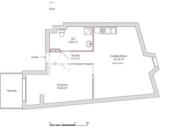 Location Appartement 2 pièces 46.6 m² - 7 BIS RUE DE LA MONNAIE Evian Les Bains 74500