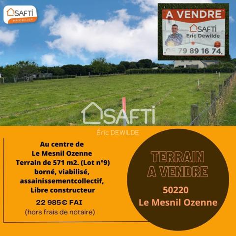 Terrain à bâtir, 571 m2, centre bourg