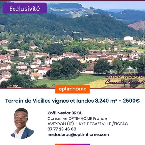 AVEYRON (12) - Terrain à vendre de 3 ha 24 à BOISSE PENCHOT