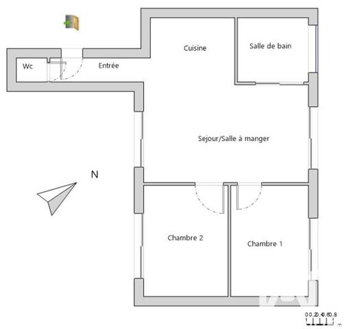 Appartement à vendre 3 pièces 44 m² Croix