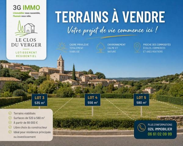 Vente / Terrain constructible