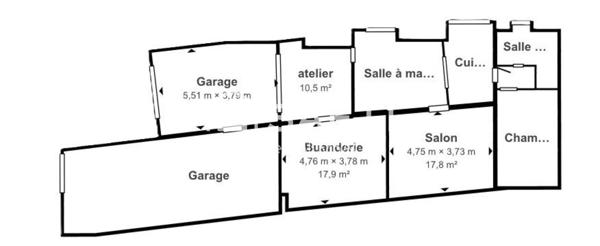 Ensemble immobilier 2 maisons, 2 garages, jardin