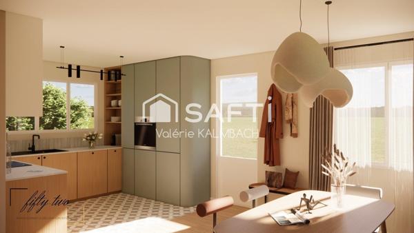 Ensemble immobilier 2 maisons, 2 garages, jardin