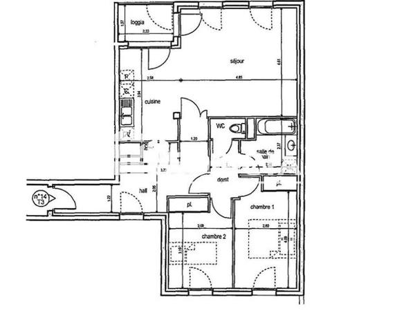 Location Appartement 3 pièces 77.1 m² - 9 RUE DODE Voiron 38500