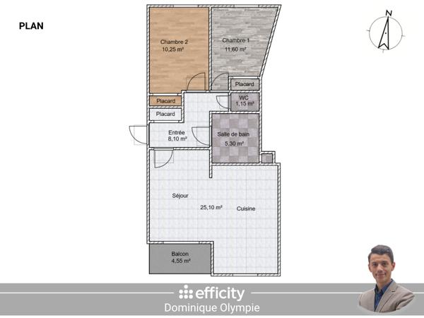 Appartement
         3 pièces
        - 62 m² 198 340 € *