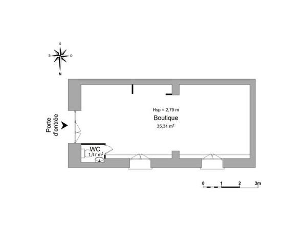 Location Local commercial 1 pièce 36.5 m² - 15-17 RUE AUGUSTE Nimes 30000