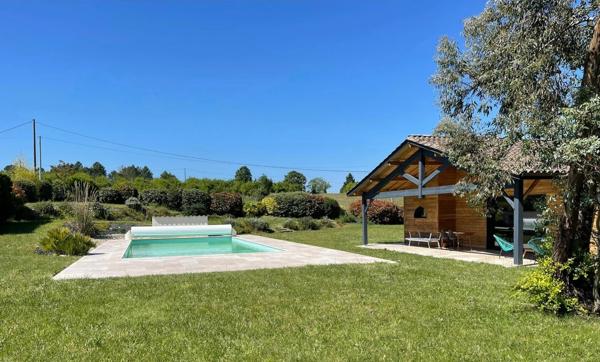 Maison bois design avec piscine, aucun travaux, à 5 min de Monflanquin (47150) – coup de cœur assuré.