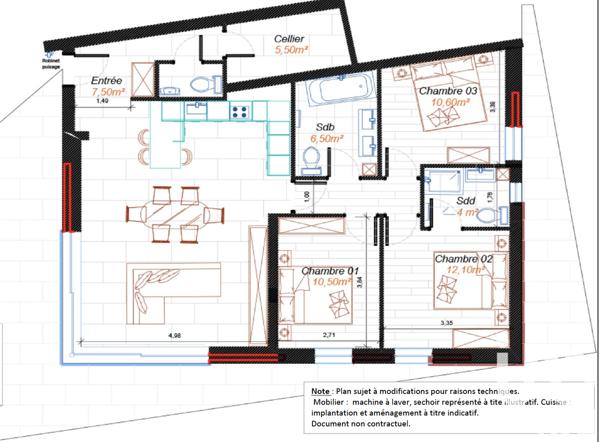 Appartement à vendre 4 pièces 96,9 m² Les Adrets-de-l'Estérel