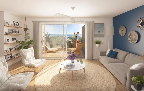 Pornichet, Appartement T3 rénové avec terrasse plein sud, à 100 m de la mer
