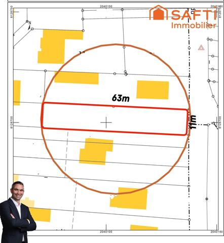 Joli terrain constructible de 7,53 ares, libre de constructeur et hors lotissement !