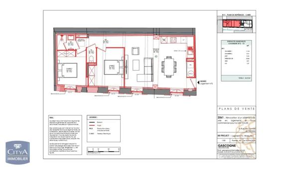 Appartement à vendre 3 pièces 62.1m² Dax (40100)