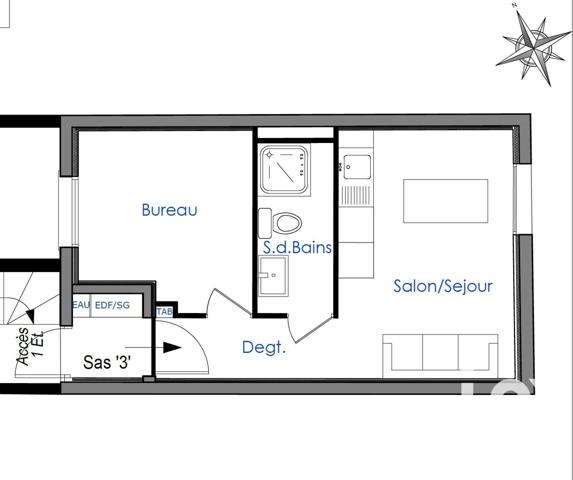 Appartement à vendre 2 pièces 27 m² Bagneux