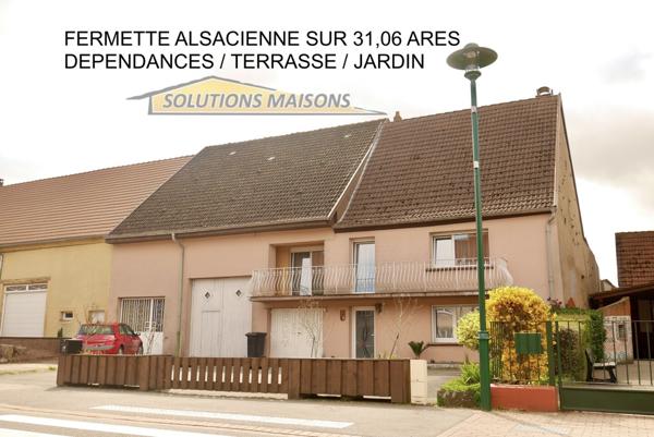 FERMETTE ALSACIENNE AVEC DEPENDANCES SUR 31,06 ARES DE TERRAIN